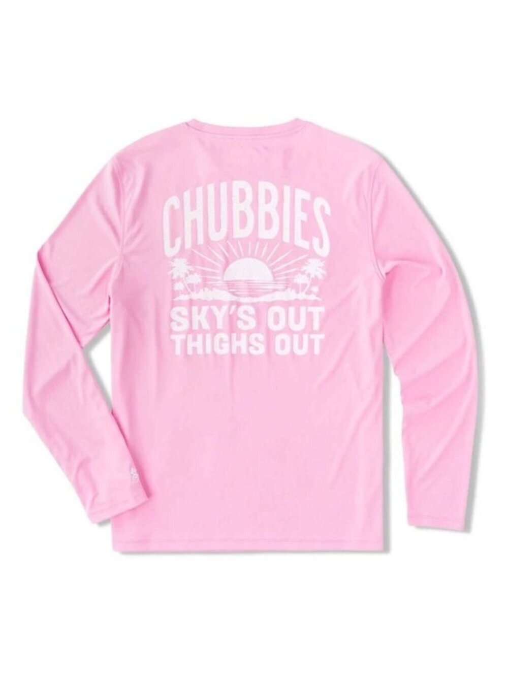 Chubbies Men's Sun Crew Rash Guard Pink & Proud, Medium MWT